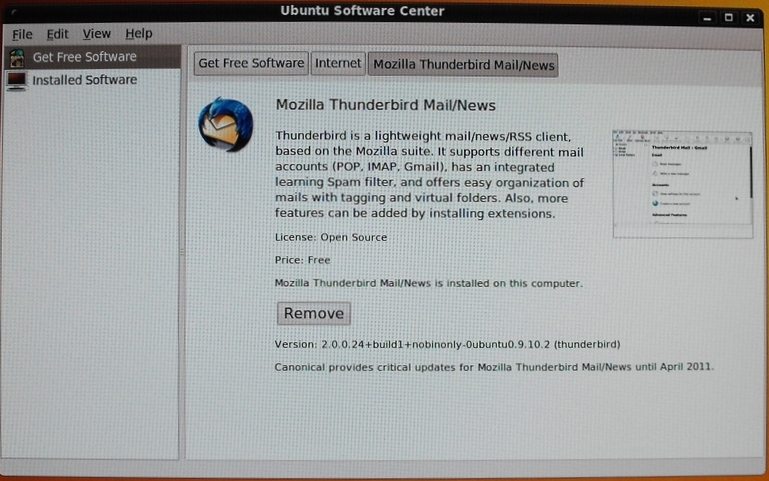 D035_ubuntuSoftwareCenter_thunderbirdInstallDone_2010-10-12_18:25_769x481.jpg